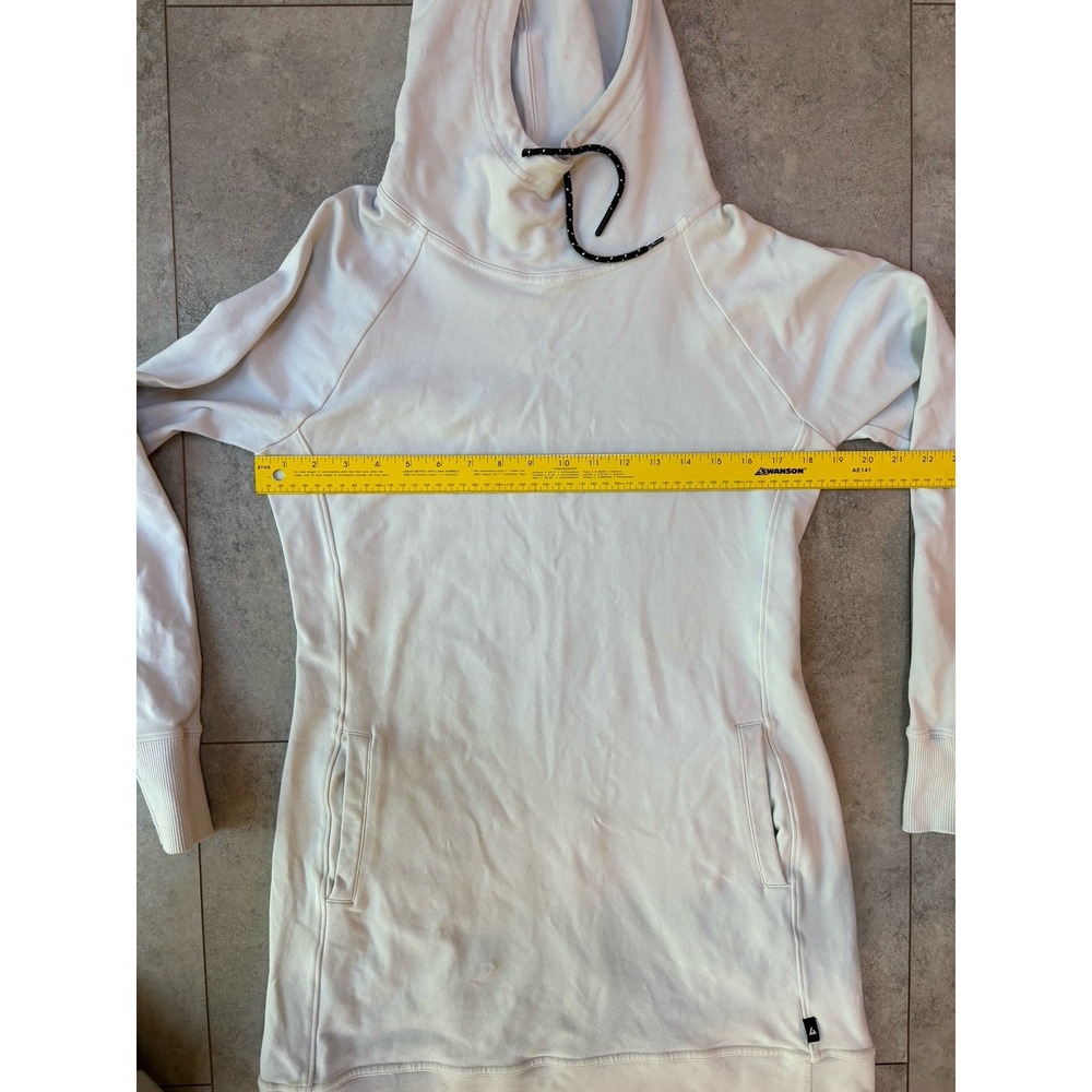 American Giant Hoodie Dress Women's M White Pullover Athleisure Cozy Layering - Picture 5 of 6